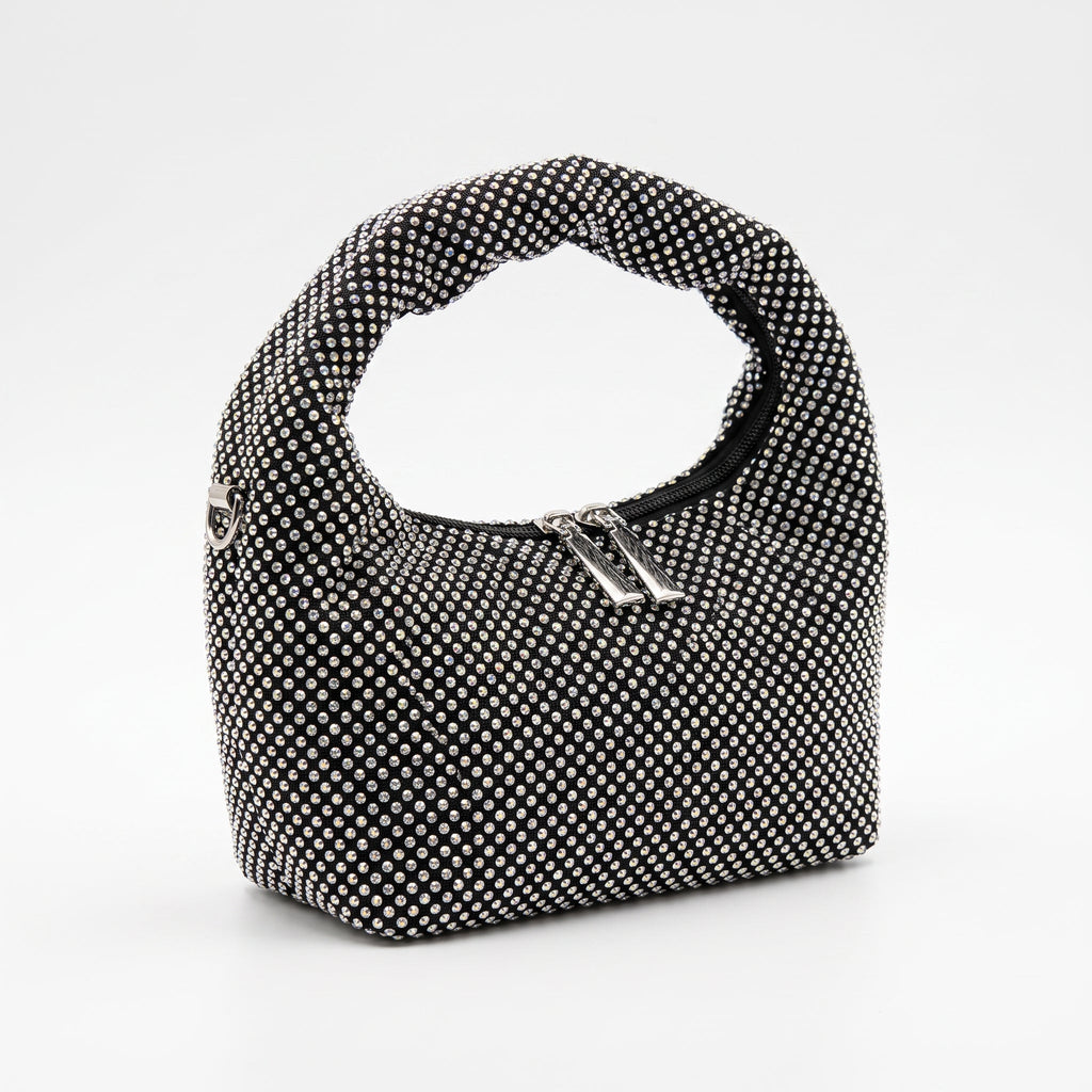 Borsa da Sera in Mesh di Strass Oro - Stile Donna Bags