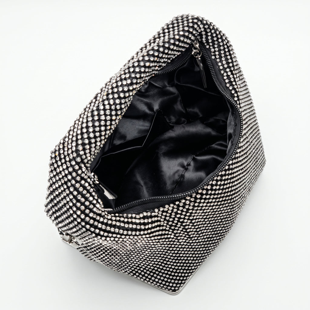 Borsa da Sera in Mesh di Strass Oro - Stile Donna Bags