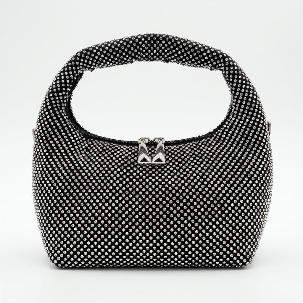 Borsa da Sera in Mesh di Strass Oro - Stile Donna Bags