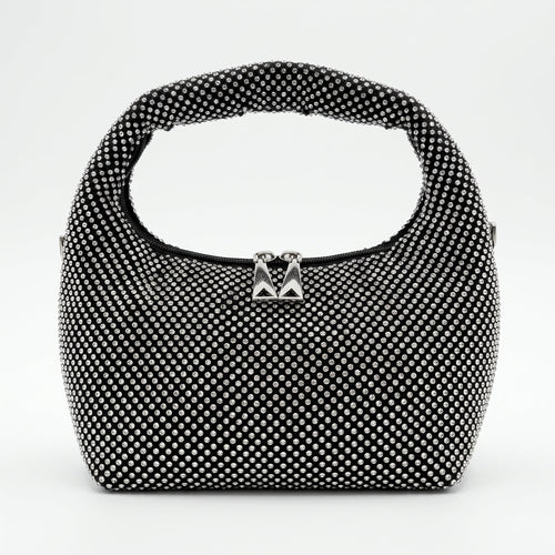 Borsa da Sera in Mesh di Strass Oro - Stile Donna Bags