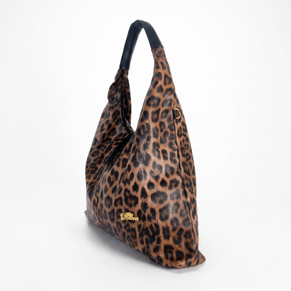 Borsa Hobo Leopardata in Ecopelle - Stile Donna - Catania