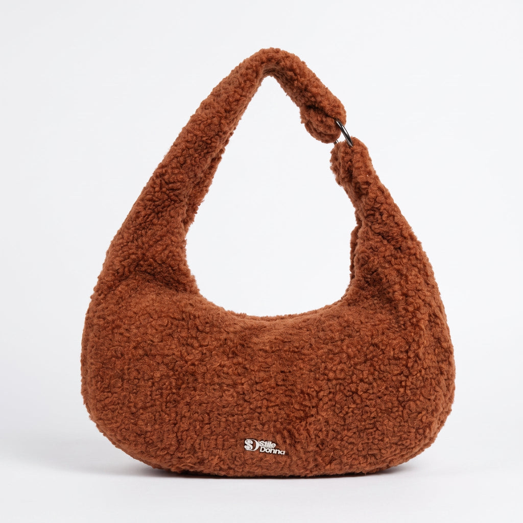 Borsa Hobo Trama Orsacchiotto Marrone - Stile Donna - Catania