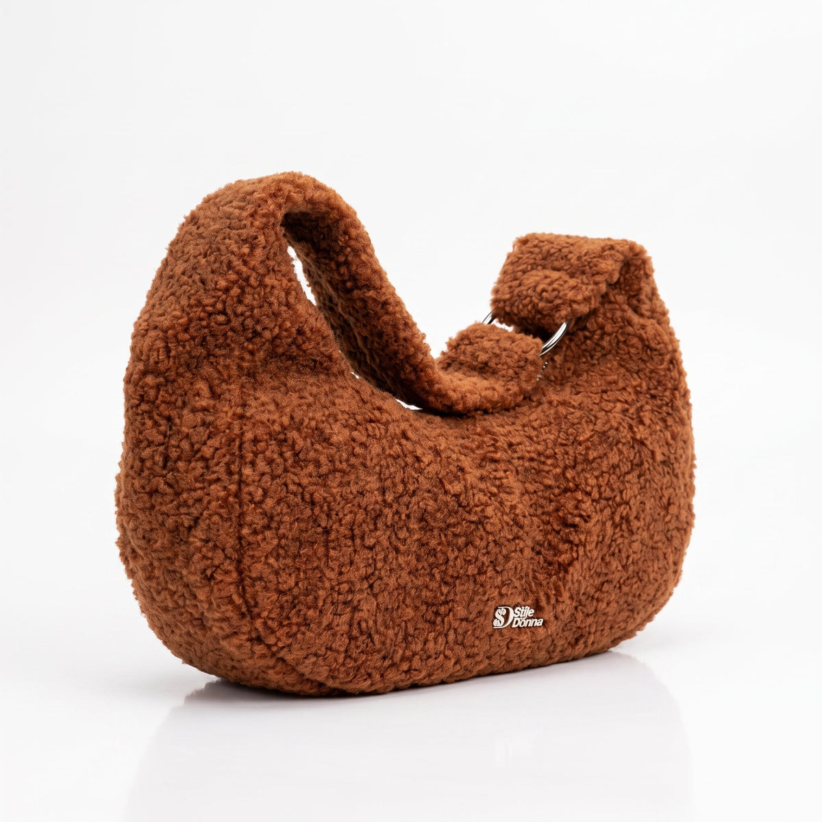 Borsa Hobo Trama Orsacchiotto Marrone - Stile Donna - Catania
