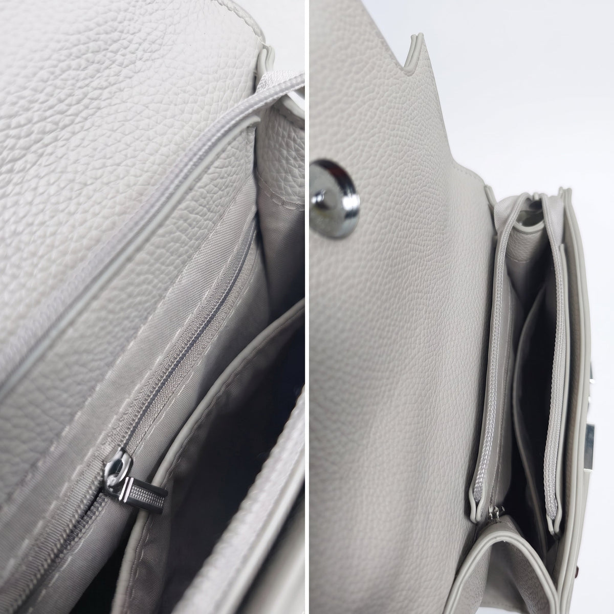 Borsa in Ecopelle Grigio - Stile Donna - Catania
