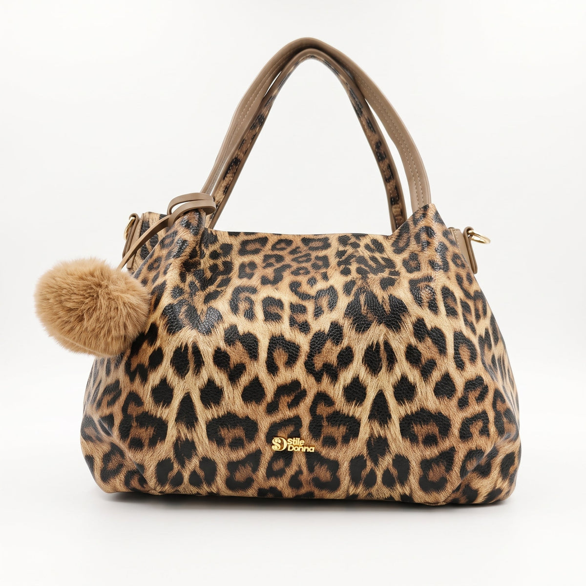 Borsa Leopardata Dettagli Dorati - Stile Donna - Catania