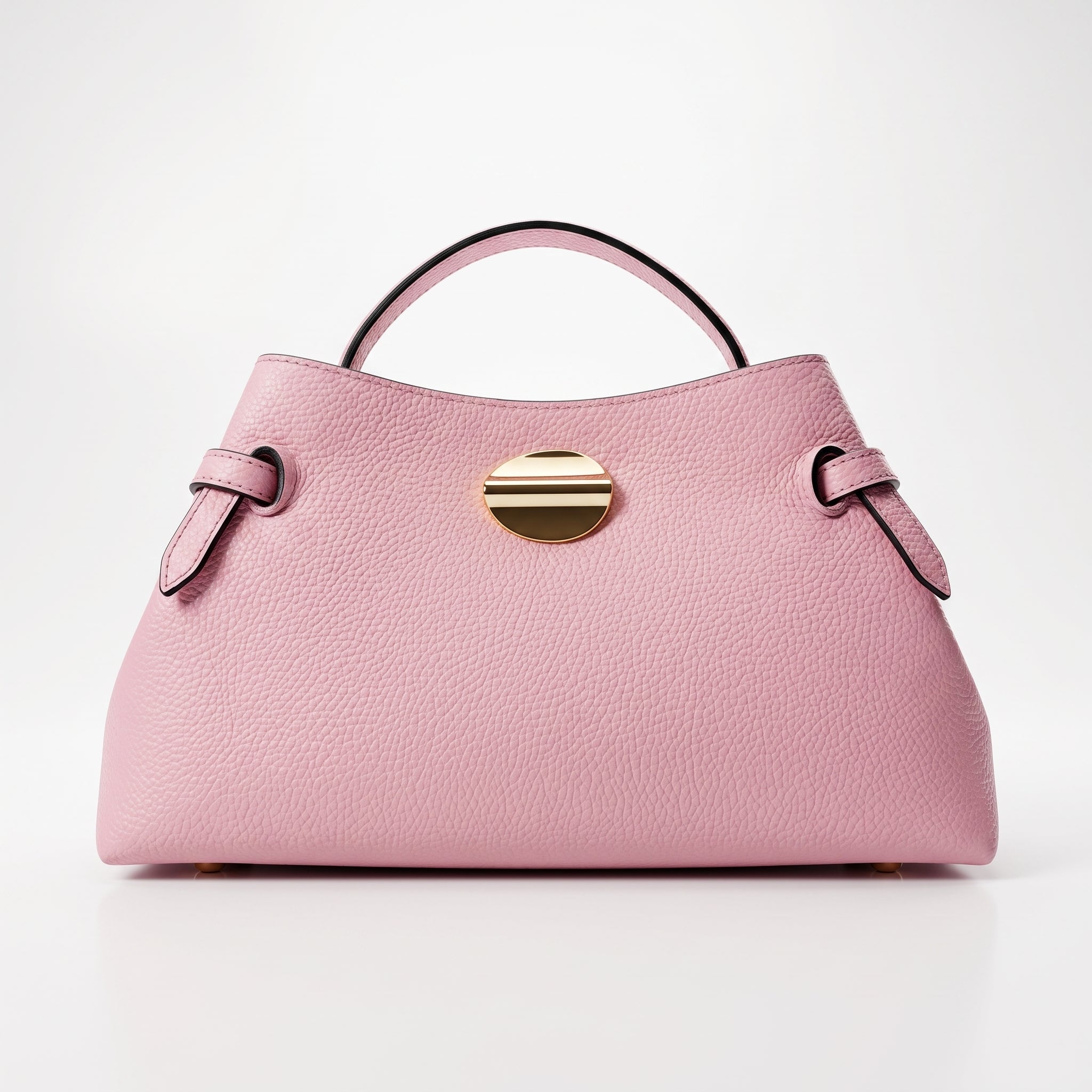 Borsa Livia in Vera Pelle – Disco Oro e Tracolla Regolabile - Stile Donna Bags