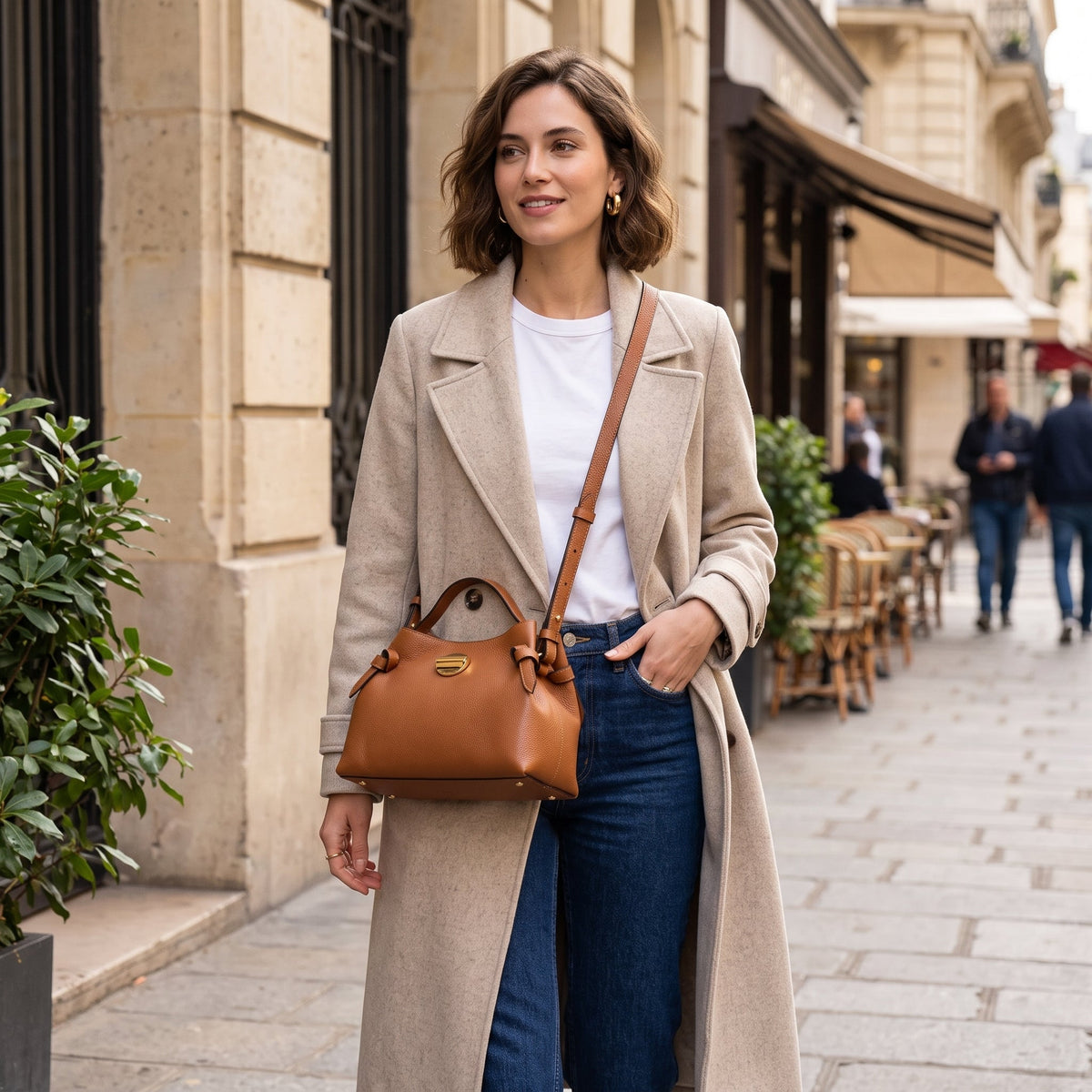 Livia Borsa in Vera Pelle con Disco Oro - Stile Donna - Borsa a mano