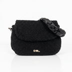 Borsa Nera con Manico Intrecciato - Stile Donna - Catania