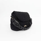 Borsa Nera con Manico Intrecciato - Stile Donna - Catania