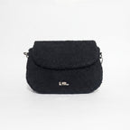 Borsa Nera con Manico Intrecciato - Stile Donna - Catania