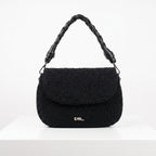 Borsa Nera con Manico Intrecciato - Stile Donna - Catania