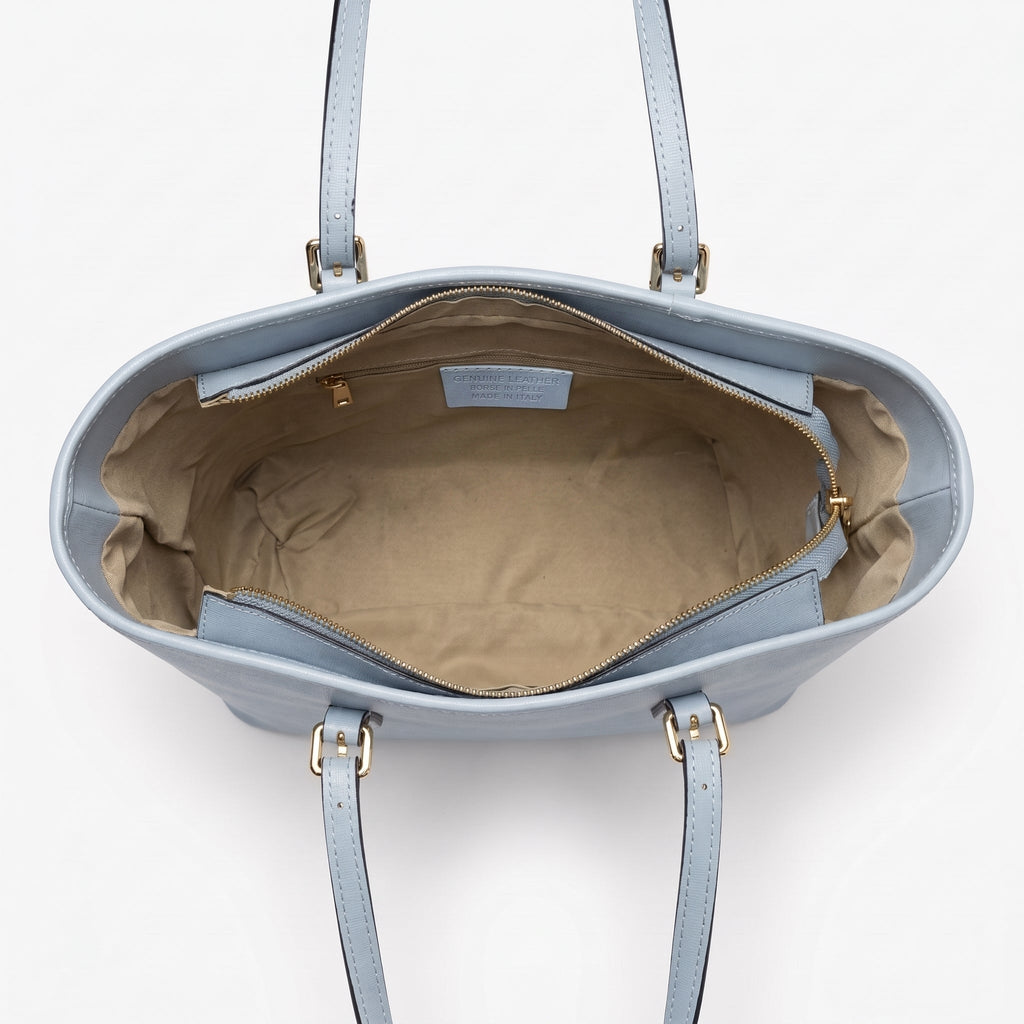 Borsa Serena Shopper in Vera Pelle Saffiano con Tasca Interna – Stile Donna Bags - Stile Donna Bags