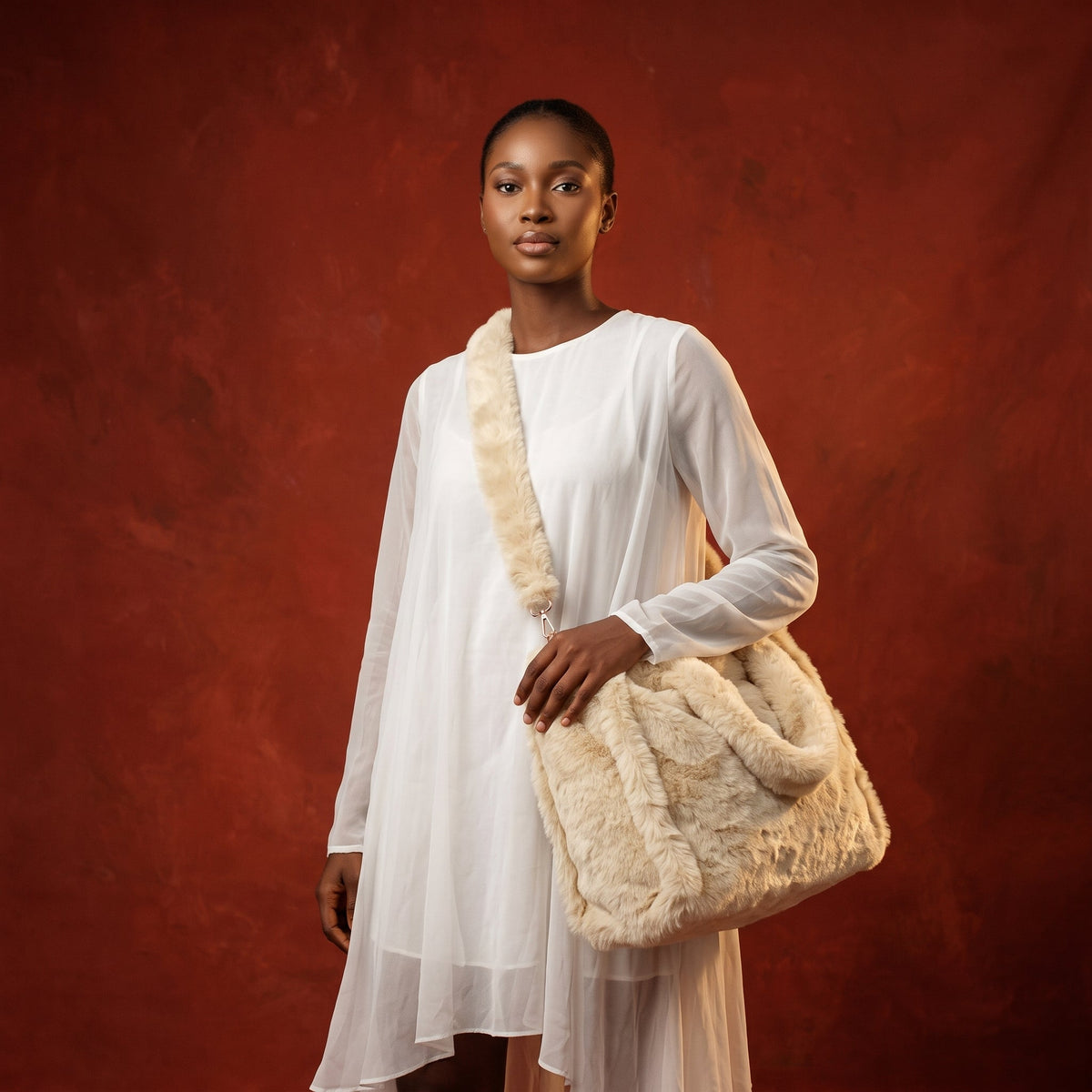 Borsa Tote in Pelliccia Sintetica - Stile Donna - Catania
