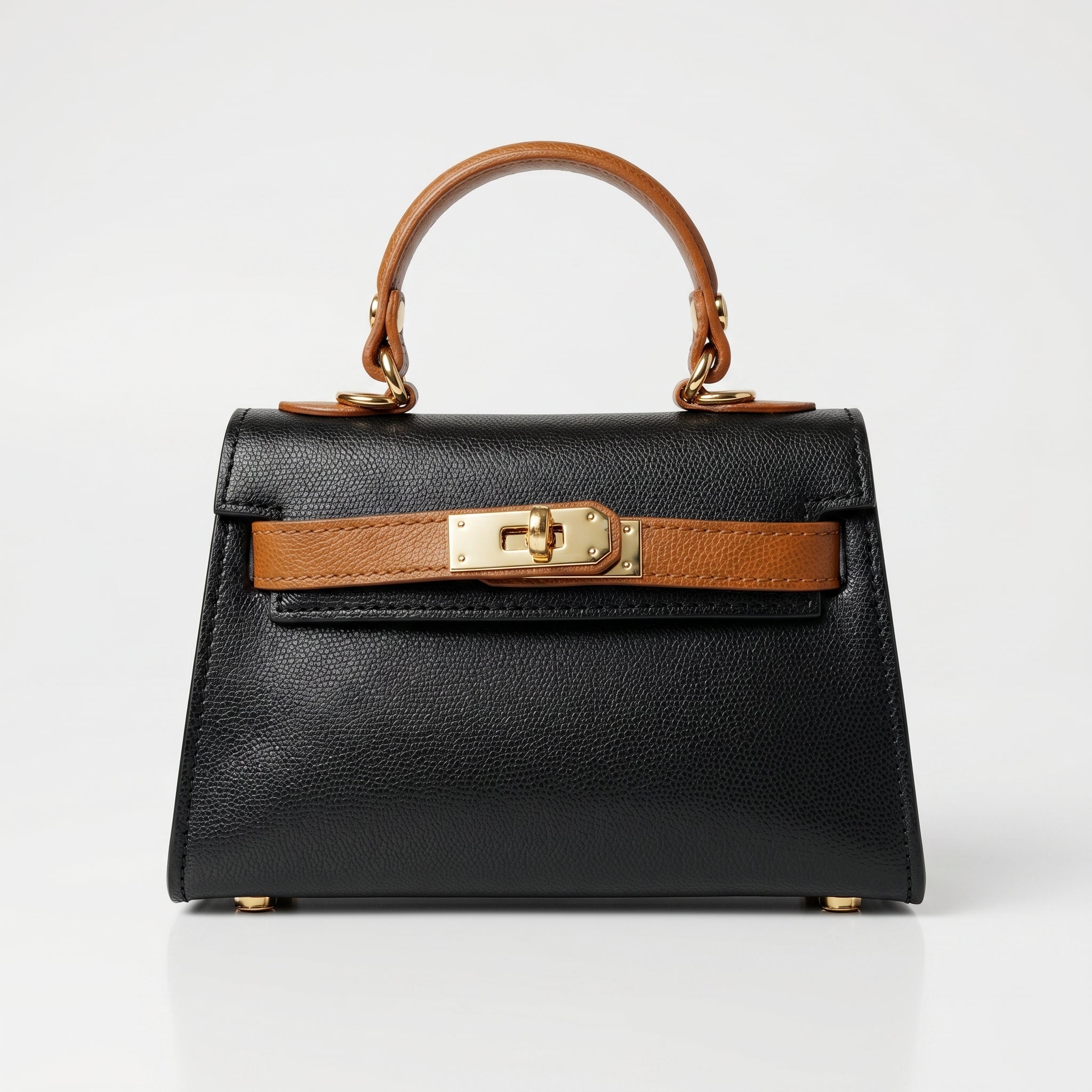 Mini Beky Borsa a Mano con Design Mix di Colori in Vera Pelle - Made in Italy - Stile Donna Bags
