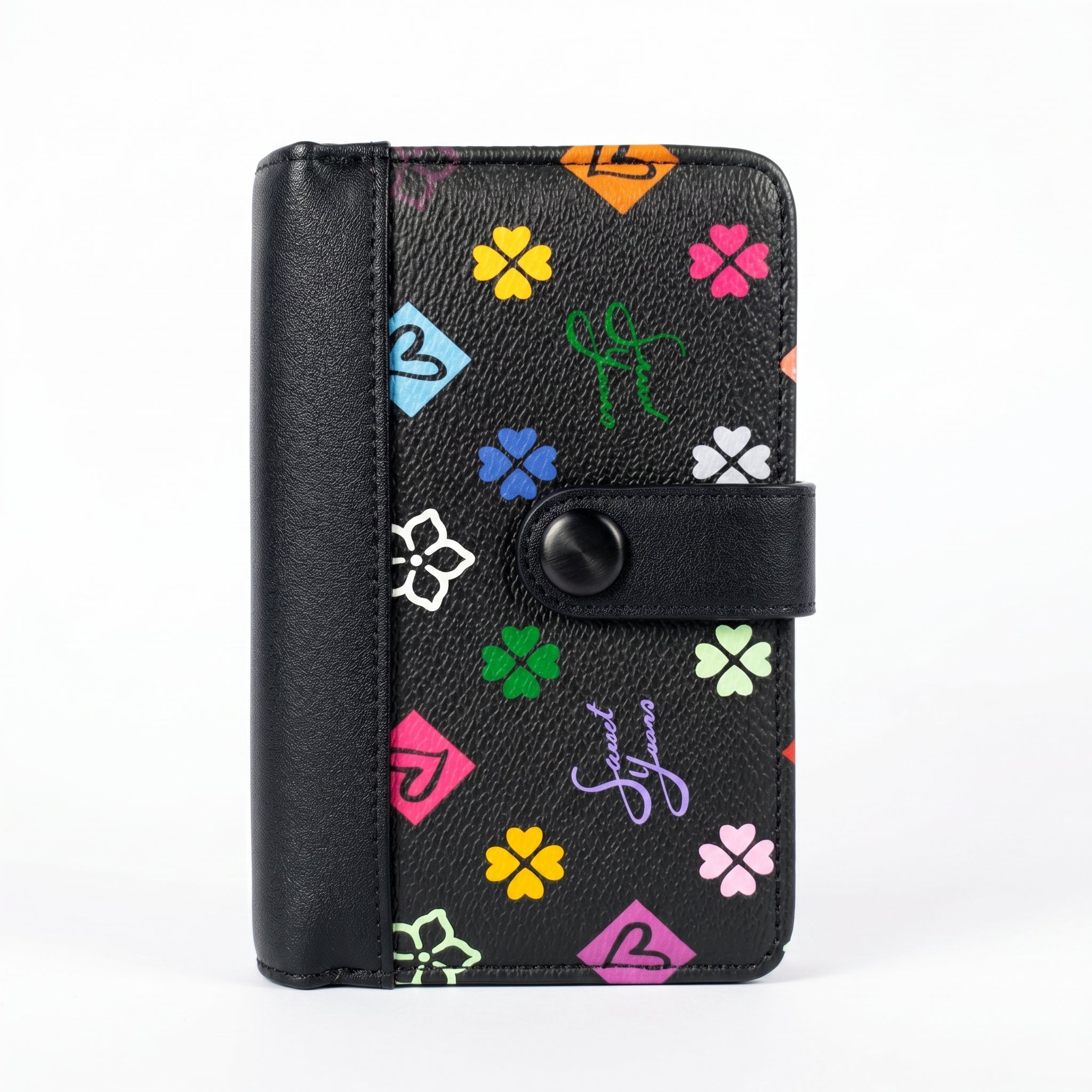 Sweet Years Portafoglio Compatto in Ecopelle con Stampa Monogram - Stile Donna Bags