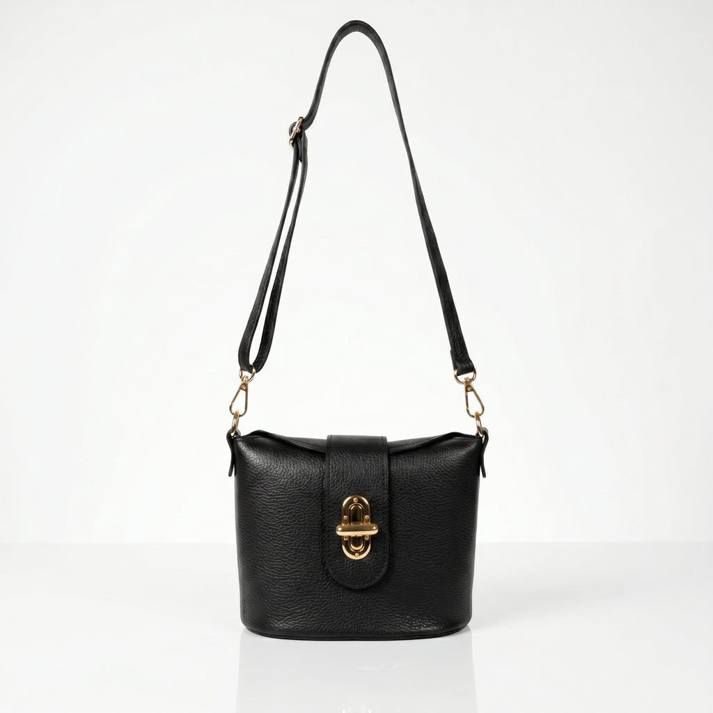 Borsa Emma in Vera Pelle con Chiusura a Torsione - Stile Donna Bags