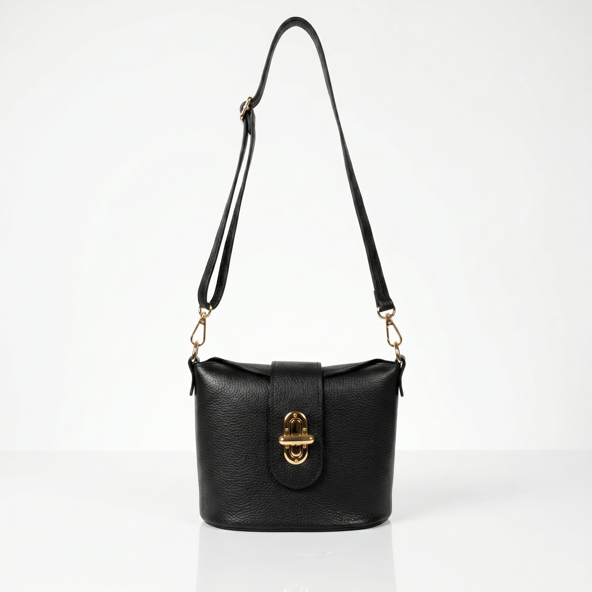 Borsa Emma in Vera Pelle con Chiusura a Torsione - Stile Donna Bags