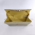 Clutch Busta con Patta Glitter Oro - Stile Donna - Catania