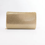 Clutch Busta con Patta Glitter Oro - Stile Donna - Catania