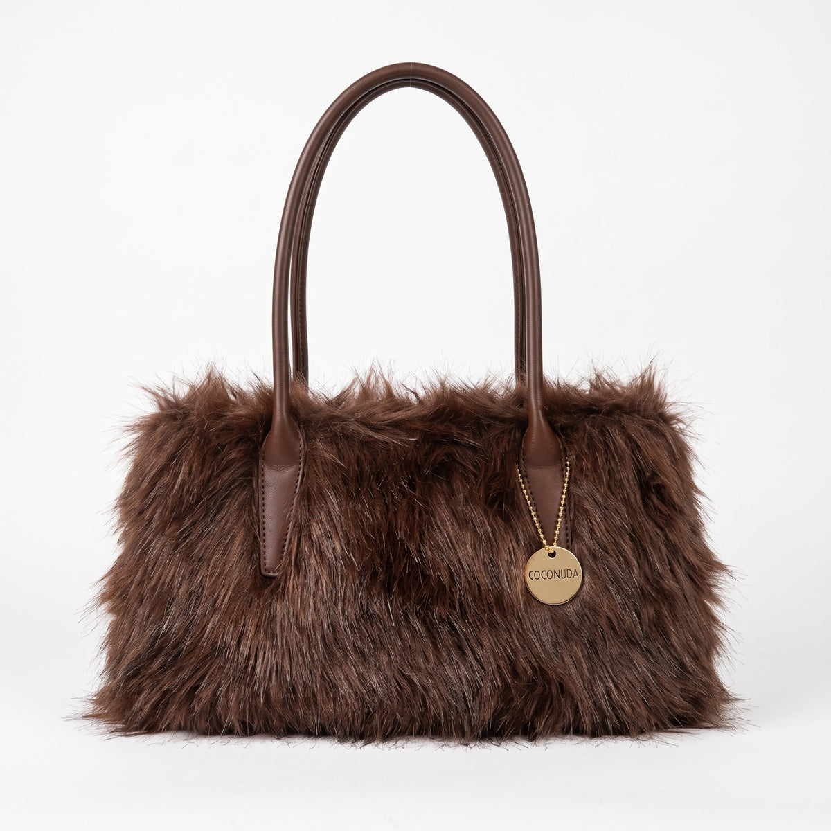 Coconuda Borsa a Mano in Ecopelle e Pelliccia Sintetica - Stile Donna - Catania