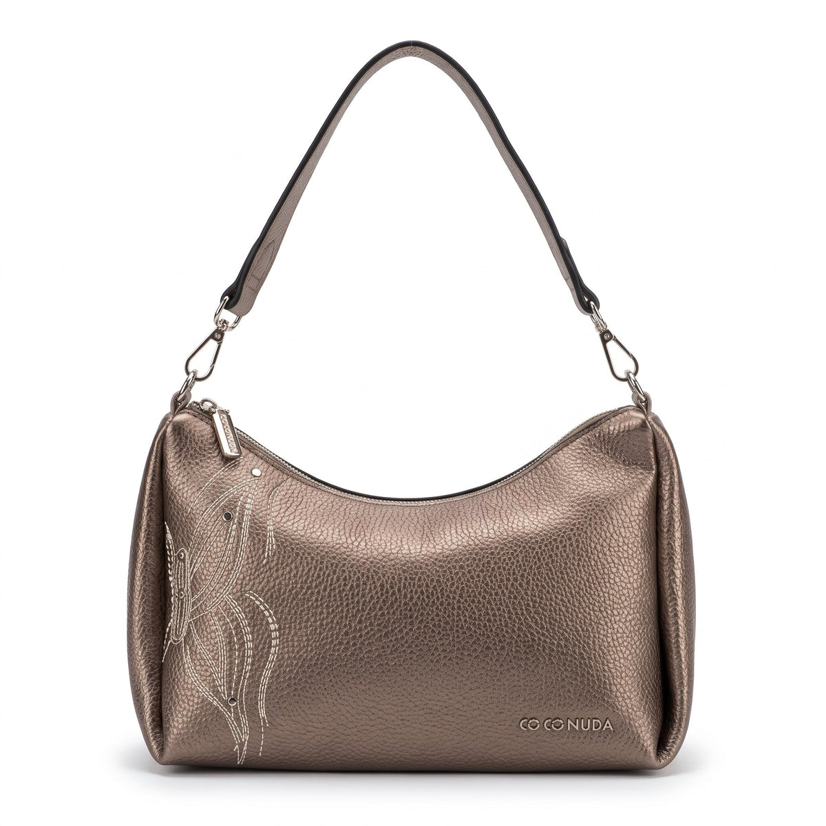 Coconuda Borsa in Ecopelle Rosa Oro Metallizzato con Perline - Stile Donna - Catania