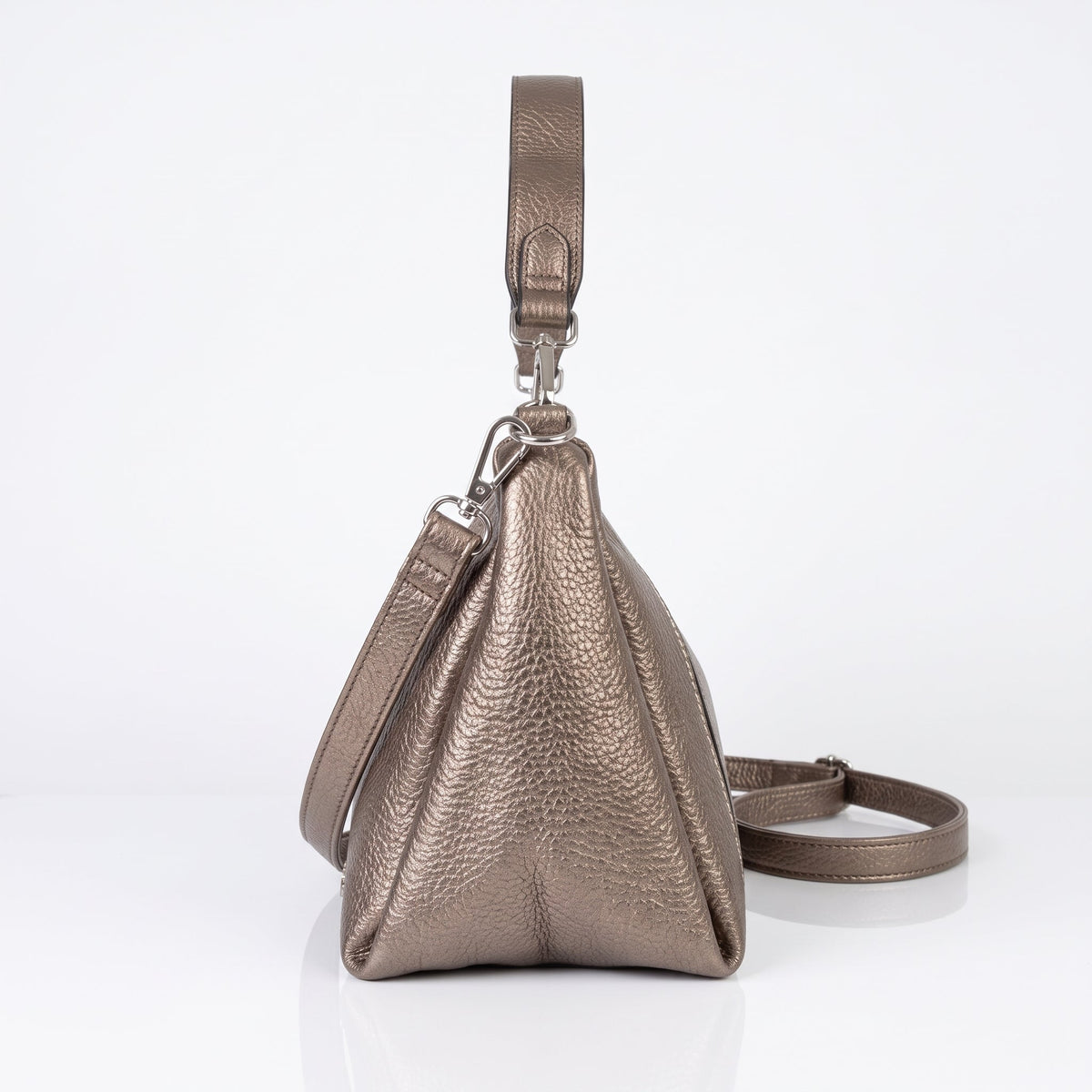 Coconuda Borsa in Ecopelle Rosa Oro Metallizzato con Perline - Stile Donna - Catania