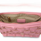 Coconuda Borsa Intrecciata a Tracolla in Ecopelle Rosa con Dettagli Dorati - Stile Donna - Catania