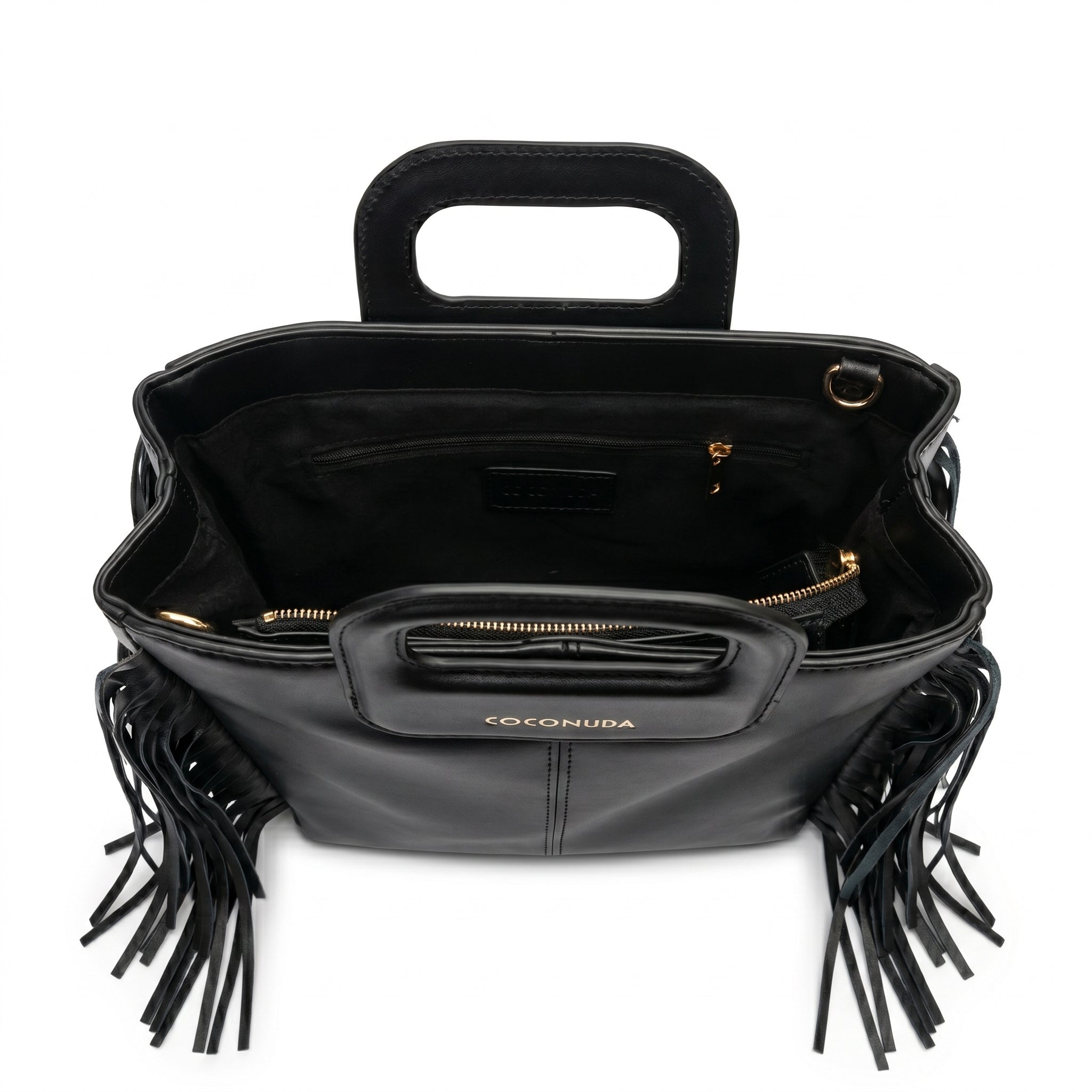 Coconuda Borsa Tote con Frange – Manico Strutturato e Tracolla Removibile - Stile Donna Bags