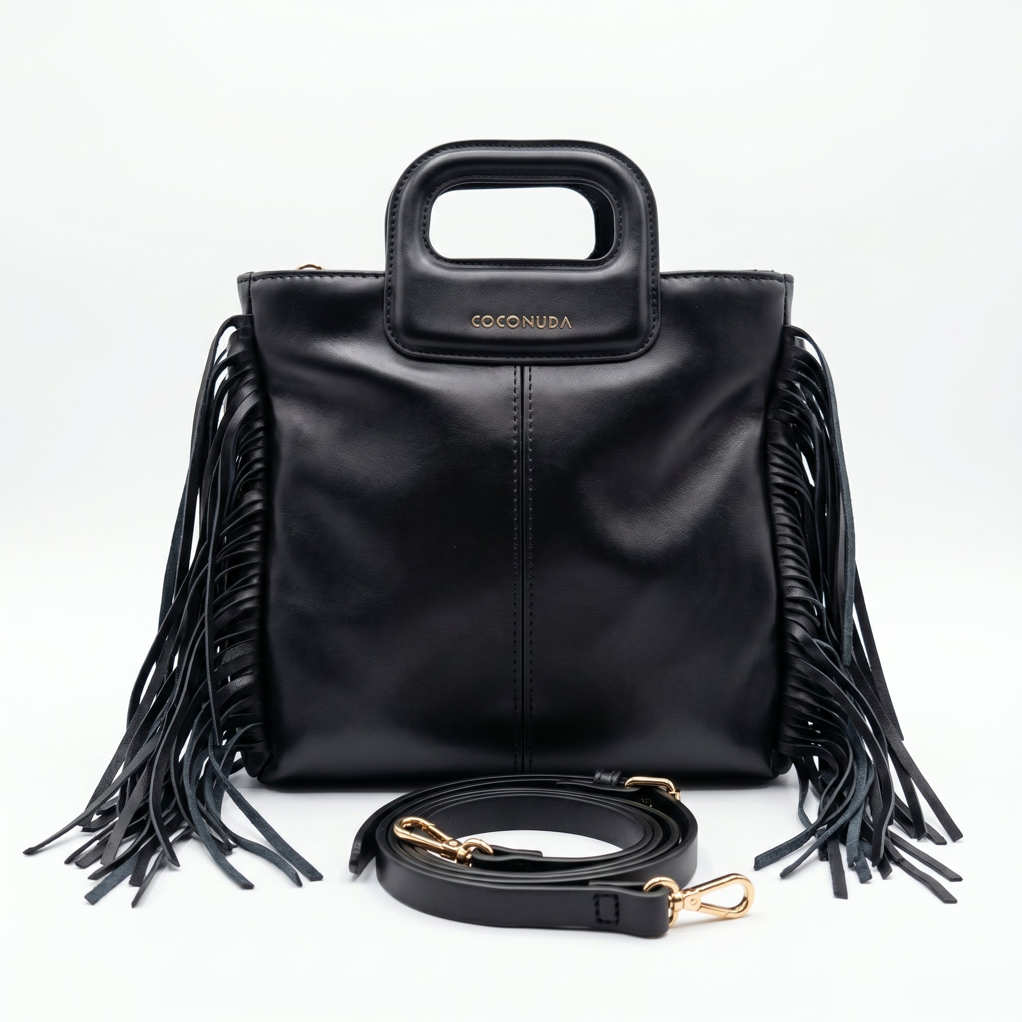 Coconuda Borsa Tote con Frange – Manico Strutturato e Tracolla Removibile - Stile Donna Bags