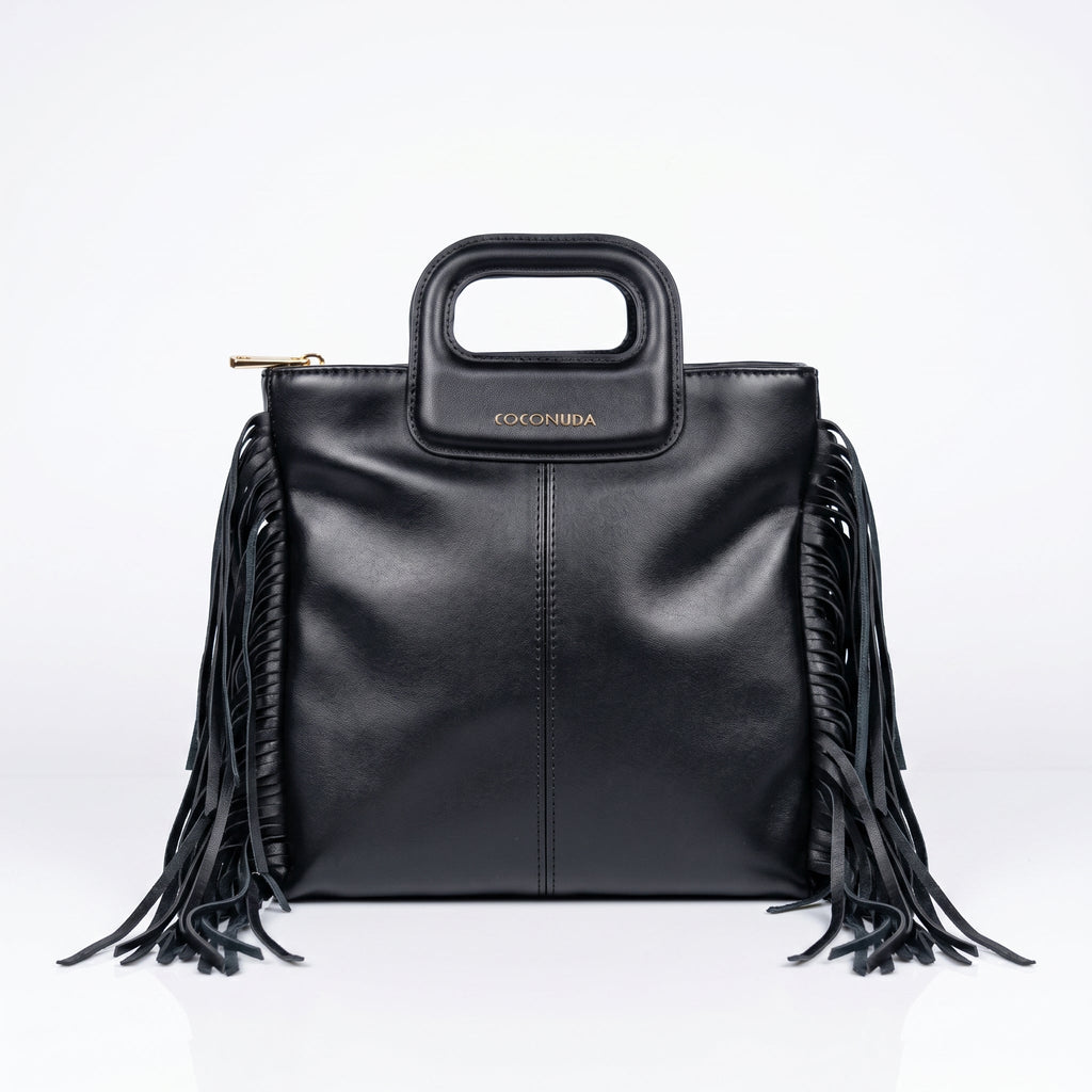 Coconuda Borsa Tote con Frange – Manico Strutturato e Tracolla Removibile - Stile Donna Bags