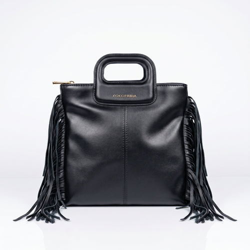 Coconuda Borsa Tote con Frange – Manico Strutturato e Tracolla Removibile - Stile Donna Bags