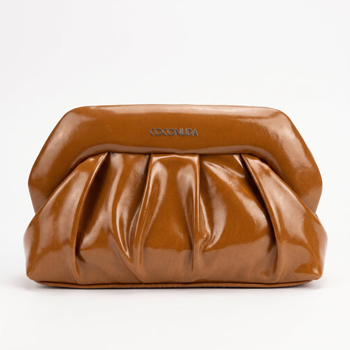 Coconuda Pochette Drappeggiata con Chiusura a Clip - Stile Donna Bags