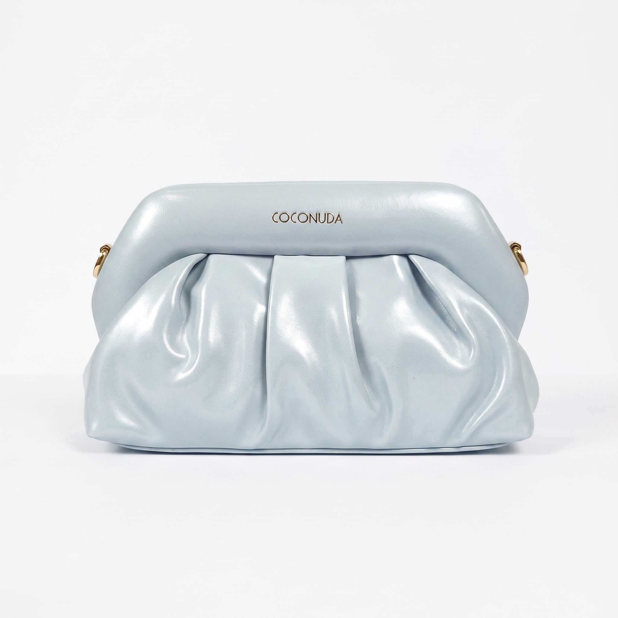 Coconuda Pochette Drappeggiata con Chiusura a Clip - Stile Donna Bags