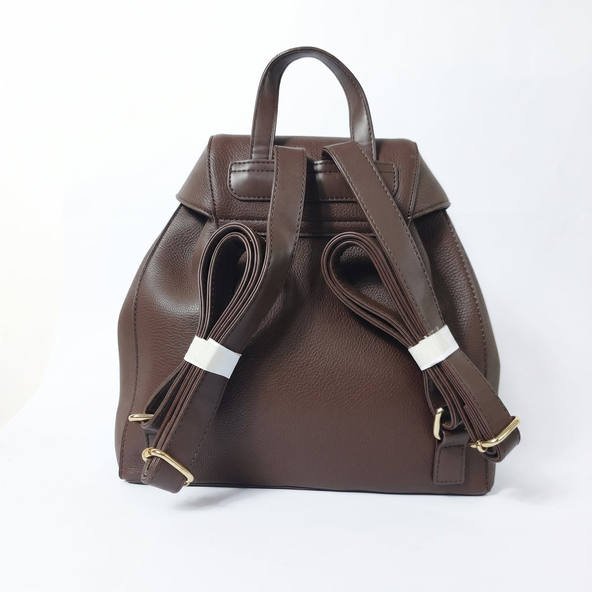Enrico Coveri Zaino in Ecopelle Marrone con Finiture Dorate - Stile Donna - Catania