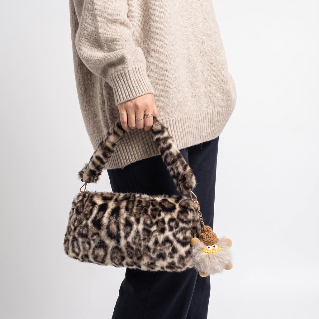 Gemma borsa pelosa maculata a spalla con tracolla regolabile - Stile Donna - Catania