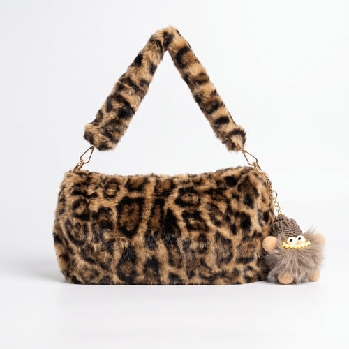 Gemma borsa pelosa maculata a spalla con tracolla regolabile - Stile Donna - Catania