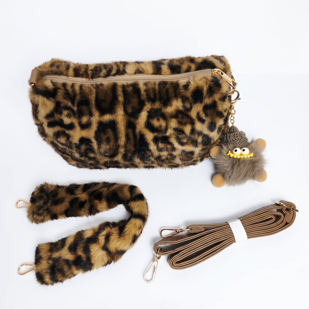 Gemma borsa pelosa maculata a spalla con tracolla regolabile - Stile Donna - Catania