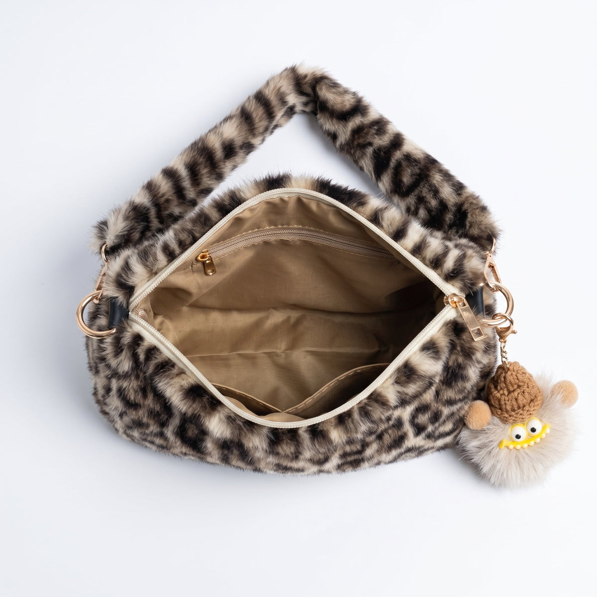 Gemma borsa pelosa maculata a spalla con tracolla regolabile - Stile Donna - Catania
