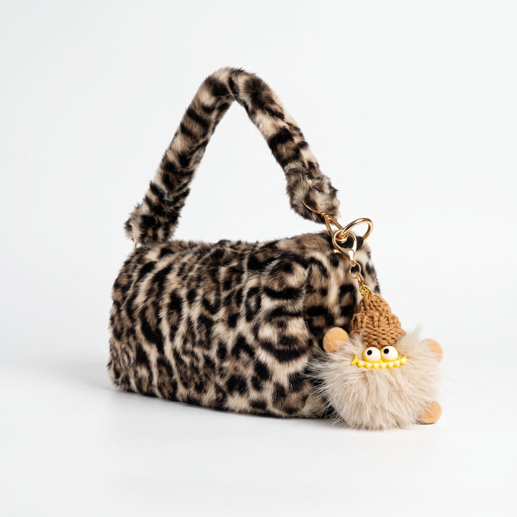 Gemma borsa pelosa maculata a spalla con tracolla regolabile - Stile Donna - Catania