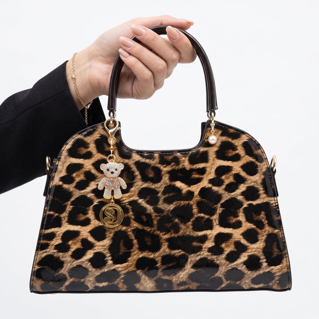 Gia Borsa a Mano Animalier con Ciondolo Orsetto - Stile Donna - Catania