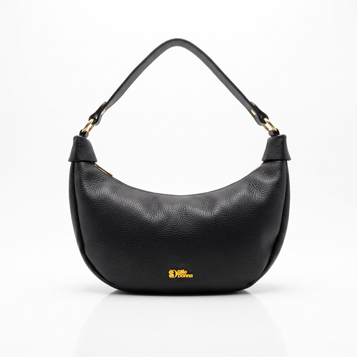 Giulia Borsa a Mezzaluna in Vera Pelle