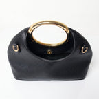 Halo – Borsa a Mano in Ecopelle con Manico Circolare Dorato - Stile Donna - Catania