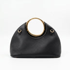 Halo – Borsa a Mano in Ecopelle con Manico Circolare Dorato - Stile Donna - Catania
