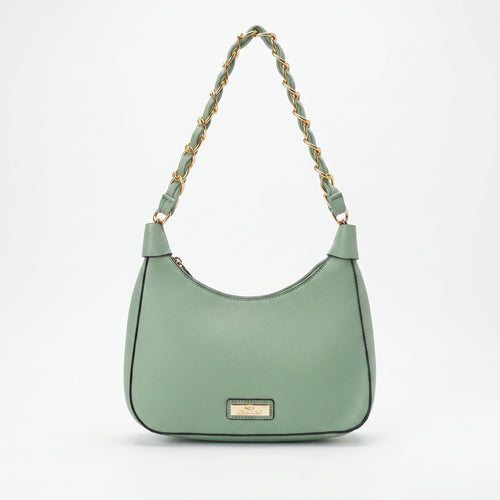 Hobo Bag Charro Verde con Catena Dorata e Tracolla Rimovibile - Stile Donna Bags