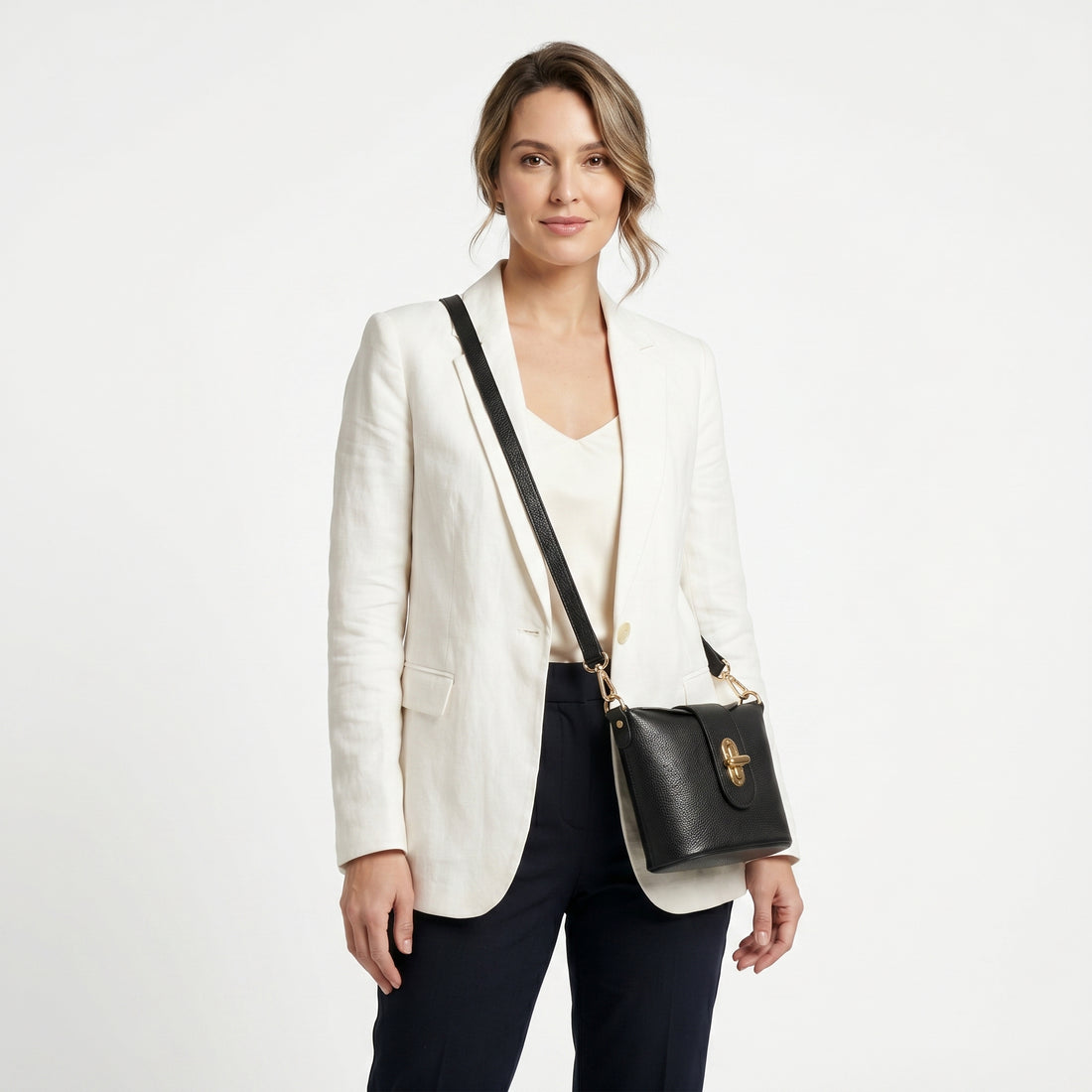 Stile Donna Bags - Emma Borsa in Vera Pelle con Chiusura a Torsione