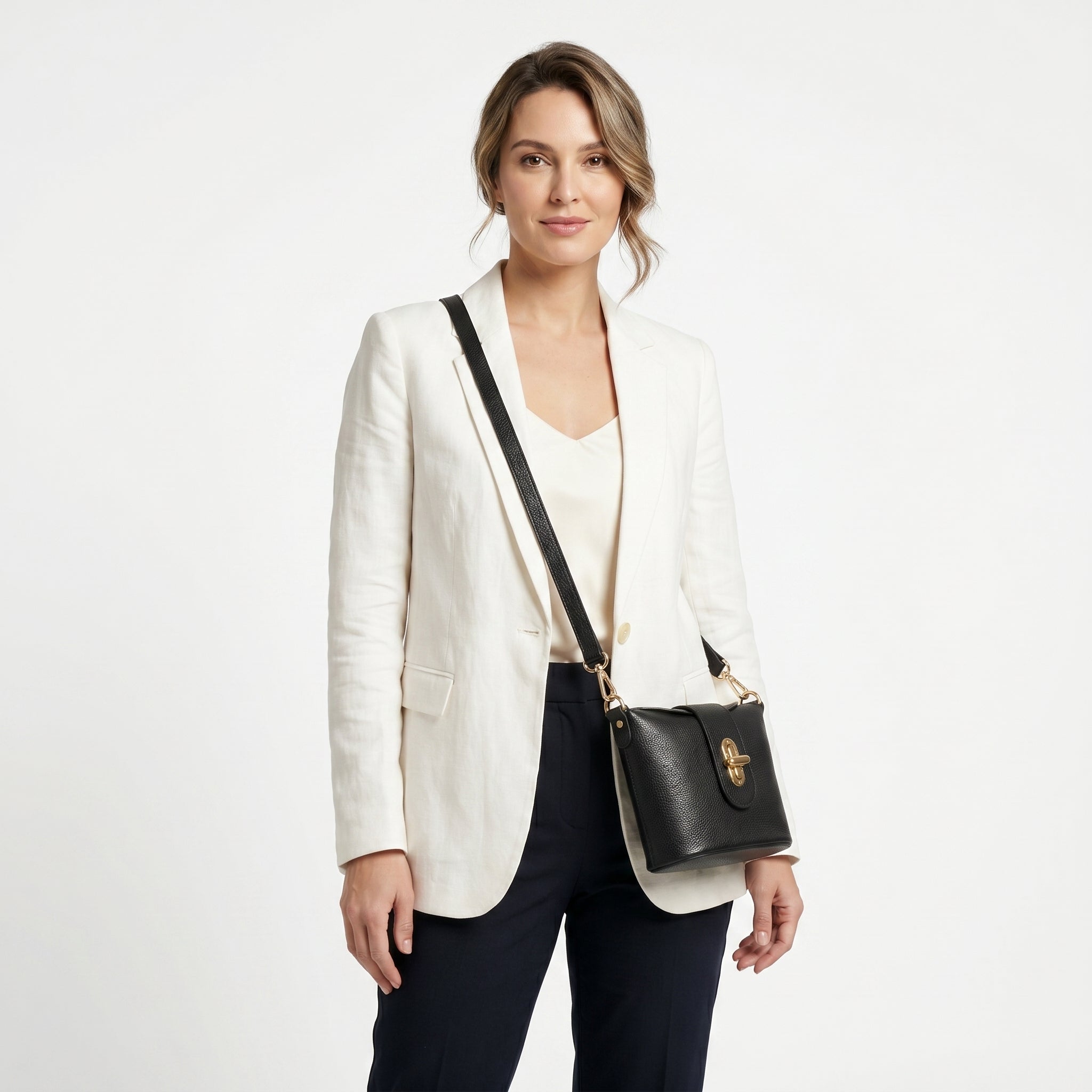 Borsa Emma in Vera Pelle con Chiusura a Torsione - Stile Donna Bags