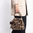 Maura borsa pelosa maculata a secchiello con tracolla pelosa - Stile Donna - Catania