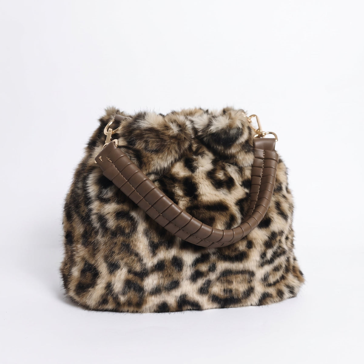 Maura borsa pelosa maculata a secchiello con tracolla pelosa - Stile Donna - Catania