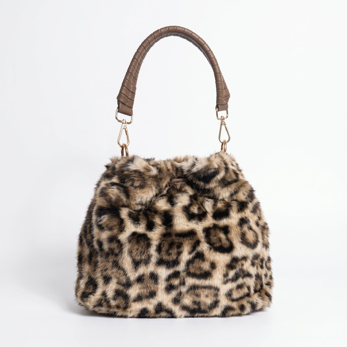 Maura borsa pelosa maculata a secchiello con tracolla pelosa - Stile Donna - Catania