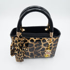 Milano Borsa a Mano Animalier con Foulard e Ciondolo Orsetto - Stile Donna - Catania